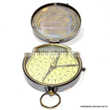 Antique Vintage Brass Gift Compass- Brass Pocket Compass 13501