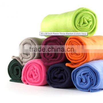 New throw solid color vary plush fleece blanket