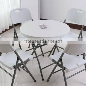 80cm Textured Surface to resist Scratches Round Folding Table