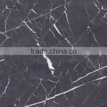 Honed Black White Veins Marble Tiles