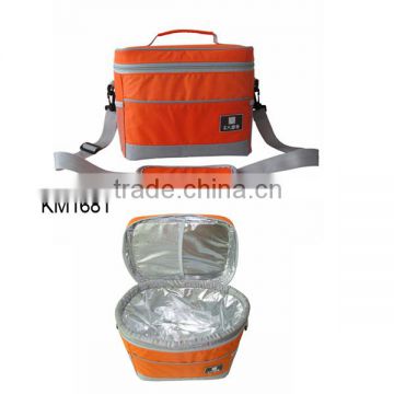 Wholesale China Yiwu Quality Orange Oxford PEVA Cooler Bag