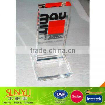 High quality clear T shape acrylic Paperweight