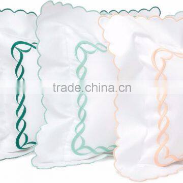 Embroidered White Cotton Pillow No.57 photo-4