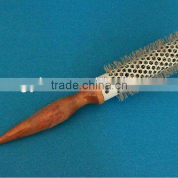 Professional round aluminum hair brush with nylon