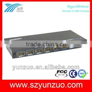 HDMI matrix 4 inputs 2 outputs 3D 1080p