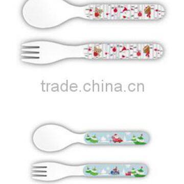 Melamine set of spoon & fork