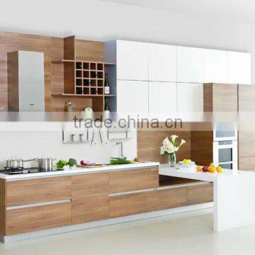 Modern wooden color Melamine kitchen cabinets