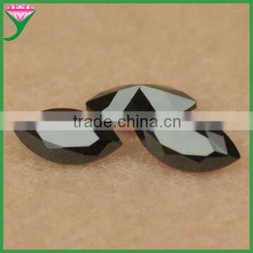 factory price machine cut marquise shape nano black spinel stone for wax set jewelry