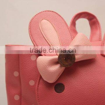 Korea Brand PU Material Little Rabbit Pattern Anti-lost Children Backpack Bag photo-6