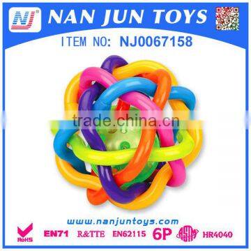 Rainbow Colorful Plastic Silicone Baby Toy Soft Rainbow Ball