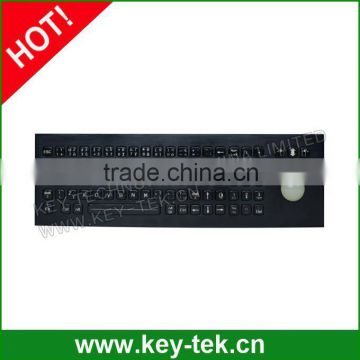 Black embedded backlight keyboard with trackball for boating