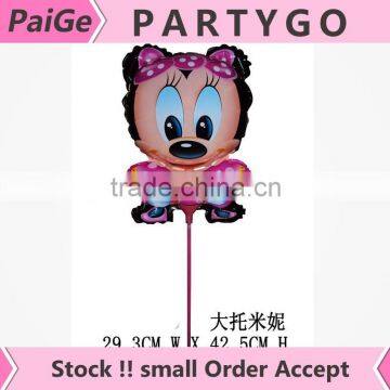 New!party balloon cartoon mouse balloon stick and cup mylar globos for kids toys party air balloons