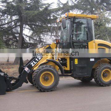 4WD hydraulic ZL12F mini wheel loader, wheel loader for sale