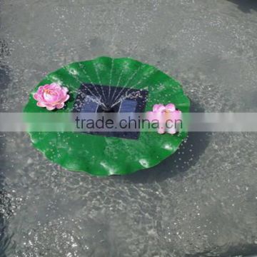 green plastic lotus leaf modelling garden pool decorative solar fountain(SO5038)