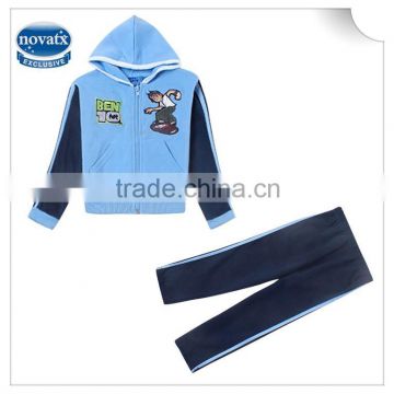 (car-1228) 2-12Y nova new arrive baby clothes sets winter hoodies child suits wholesale cheaper kids sets for children