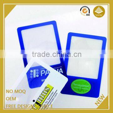 Credit card size plastic custom mini square magnifying glass for elders