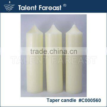Factory made smooth finished D12 H50cm white church candle