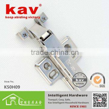 Aluminum frame clip on soft close door hinge