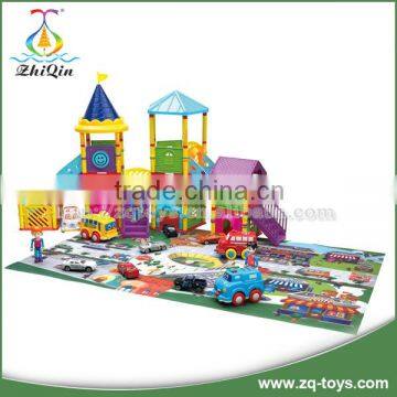 Intelligence educational car parking game educational toys interesting amusement park with carpet