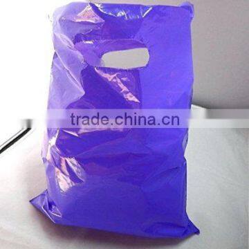 wholesale dcb-56 Purple Opaque Cut Out Handle 9 X 12 Inch Size Retail Merchandise Plastic Bags