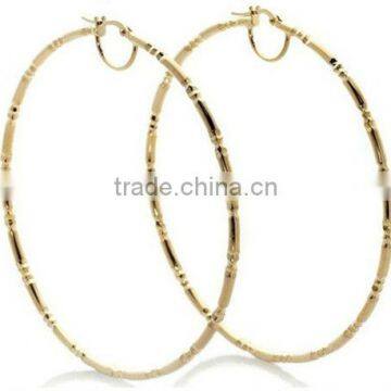 Bellezza "Spassarsela" Bronze Oversized Hammered Hoop Earrings Manufacturer & Factory & Supplier