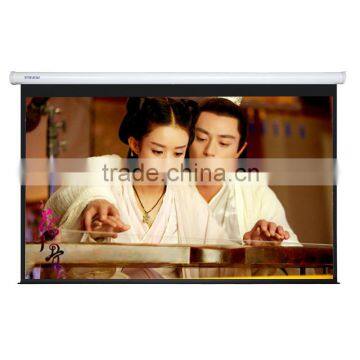 16:9 72" matt white business presentation tubular electric projection screen