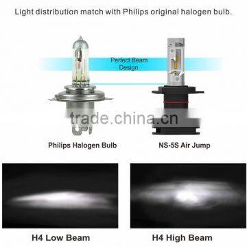 4000lm 5S h4 Auto Motorcycle Car LED Headlight LED Chip Build-in WITH 2 YEARS WARRANTY