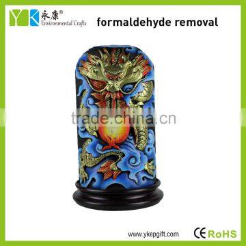 High quality Chinese folk art resin Dragon Pillar sculpture for home decor