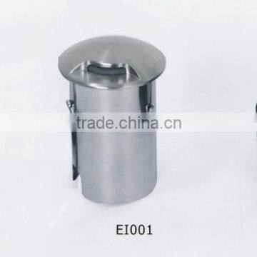 2015 new design 3.5w stainless steel led ingroud light with pvc plastic mounting sleeve