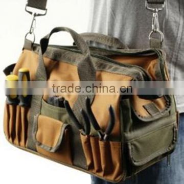 Durable 600D Polyester Multi Pocket Tool Bag with Shoulder Strap