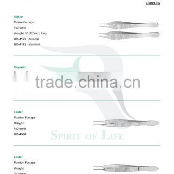 Dressing Forceps Serrated, Delicate, Tissue Forceps, Adson Dressing Forceps, Bayonet Dressing Forceps, Lester Fixation Forceps photo-2