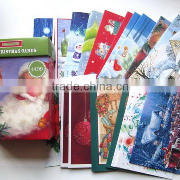 2014 Handmade Christmas greeting Cards with 26 pcs card