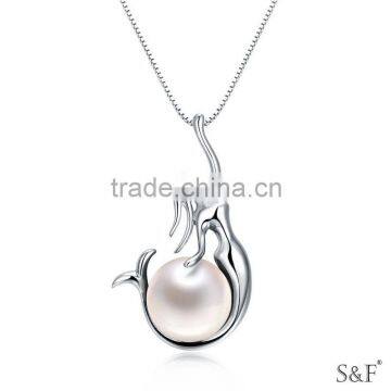 MLA197 Fashionable Women Silver jade pendant