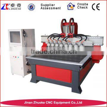 Multi Head Wooden Door Making CNC Router 1300*2500mm ZK-1325-8