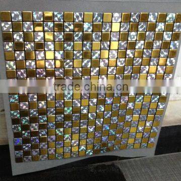 Shiny stainless steel metal mosaic for house decoration