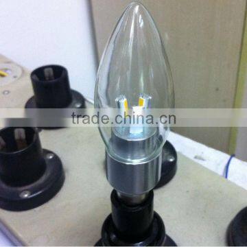 E14/E27 6 SMD 5730 candle bulb silver/golden illumine lighting