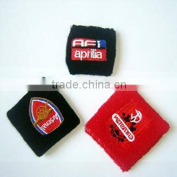 sport colorful embroidery logo cotton toweling wristband