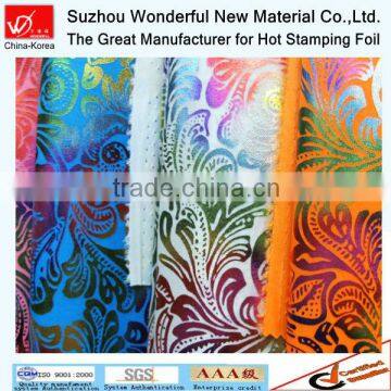 textile foil in different colors