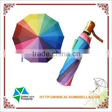 22" promotional folding rainbow umbrella