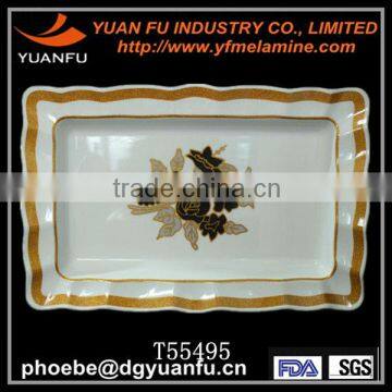 Melamine rectangular tray