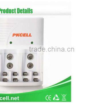 PKCELL 8175 Multi-function Standard Charger With LED Indication for 2*9v AA AAA Rechargeable Battery