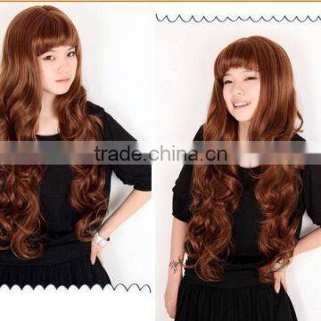 2014 60cm long curls pear wig Sexy Women's Long Wavy Wig synthetic hair wig