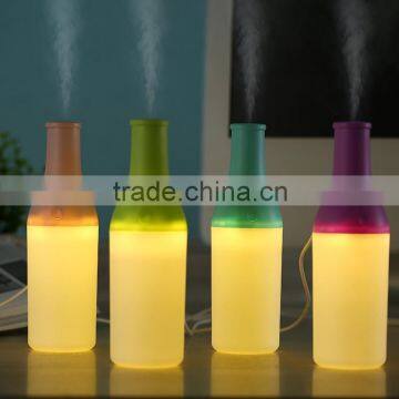 Office Aroma Bottle USB Mini Cool Mist Humidifier with LED Light