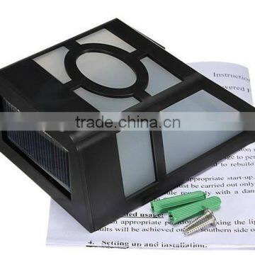 Decoration Hotel or Garden Black Abs RetroStyle Waterproof Solar Wall Lamp photo-5