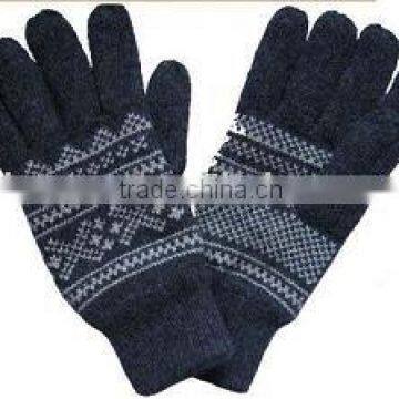 mens knitted winter glove