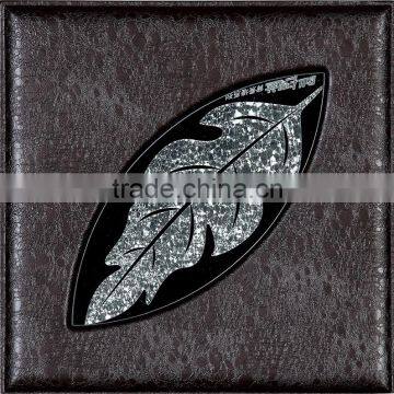 Leather Wall Covering, 3D Wave Effect Decorative 3d Wall Panels