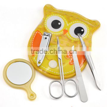 Carton owl manicure set & pedicure set with high quality and cheap price