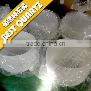 Frosted quartz industrial crucible for melting