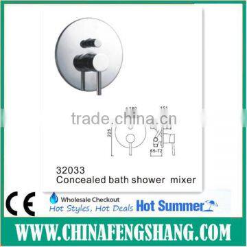 European market concealed bath and shower mixer with divertor
