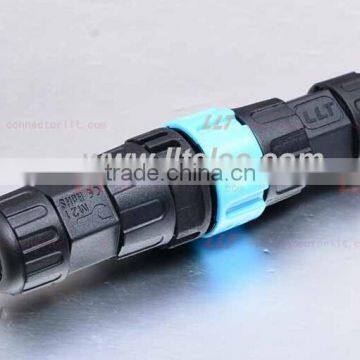 M25 2 poles snap-in style auto locking waterproof connector